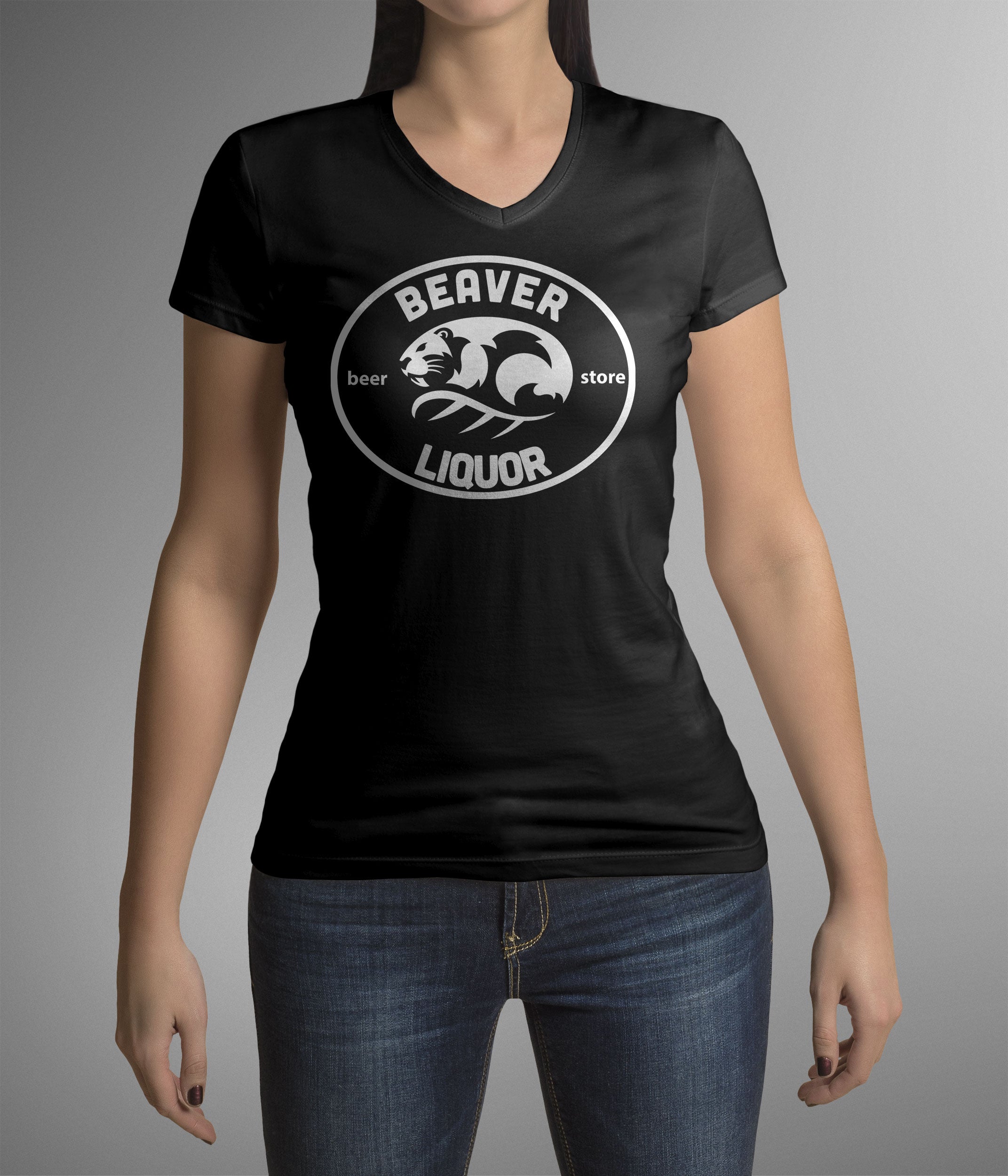 Beaver Liquor - Ladies V Neck